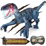 Tecnock Mini Remote Control Dinosaurs, Dinosaur Toys for Boys Age 3 4 5 6 7 8+, 2.4GHz One-Key Demo Dinosaurs, Kids Toys Gifts for Birthday and Christmas