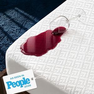 100% Waterproof Twin Mattress Protector - 360 Pad Protection Against Spills, Stains & Accidents for Parents & Pet Owners - Noiseless & Cooling Viscose Made from Bamboo (White)