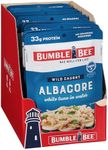 Bumble Bee Solid White Albacore Tuna in Water, 5 oz Pouch - Wild Caught Tuna - 33g Protein per Serving, High in Omega-3s - Non-GMO, Gluten Free, Kosher - No Draining Required