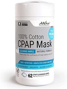 AWOW Professional Unscented Cotton CPAP Mask Cleaning Wipes 62 count