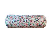 Yoga Bolster Filled with Organic Buckwheat Hulls(Floral White)