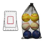 SKLZ PitchBack Baseball and Softball Pitching Net and Rebounder & Foam Training Baseballs, 6-Pack