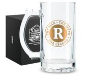 Personalized Beer Gifts for Men Beer Lovers - 17 oz Heavy Beer Stein Mug with Handle for Boss as Birthday Christmas Gift - Legend R