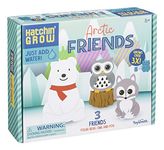 Toysmith Hatchin' Grow Artic Friends Add Water Holiday Winter Toys for Kids - Owl, Fox, Polar Bear, 4 inches (6927)