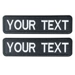 Custom Name Patches, 2pcs Personalized Embroidered Name Tag for Jackets Backpacks Dog Harness Patches/4"x1"