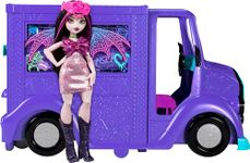 Monster High Draculaura Doll and Playset, Fangtastic Rockin’ Food Truck with Pullout Stage Transformation and 13+ Food and Music Themed Accessories