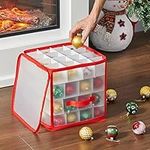 Marco Paul Christmas Bauble Storage Bag Christmas Decorations - Christmas Baubles Organiser Box Christmas Ornaments Durable Christmas Bags Bauble Storage Box Xmas Decoration for Home Decor Xmas Decor