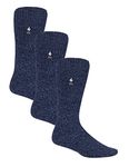 HEAT HOLDERS - 3 Pack Multipack Mens Insulated Thermal Socks for Winter (6-11, Denim)