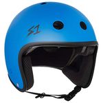 S1 Retro Lifer Full Cut Helmet - Multi-Impact & High-Impact Certified - Multiple Colours & Sizes (Cyan Matt, Medium 21.5" (54.6cm))