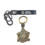 YaaNatural Premium Leather & Made Like Gun Antique Keychain Compatible with Royal Enfield Unique Stylish for Men Car Bike Key Ring Key Chain Antique Golden Combo Pack