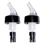 True Ace Measured Liquor Pour Spout - 1oz Pourer - Fits Standard Liquor Bottles - Automatic Measuring Liquor Pourer Bar Accessory - Plastic Set of 2