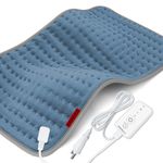 ADDMAX Heating Pad - Orthopaedic Electric Heating Belt Lower Back Pain & Period Cramps | XL Size | Digital | Auto Cutoff | Heat Therapy Waist Wrap for Pain Relief of Back,Neck,Shoulder,Lumbar (Grey)