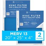 MEDIFY PRO 20x25x4 Filter - MERV 13 - E11 Media - Air Cleaning - Pleated HVAC AC Furnace Air Filters Replacement - (MERV 13, 2-Pack)