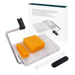 KITCHENDAO Replaceable Wire Cheese Slicer with Board,Tightness Adjustable Cheese Slicer,Marble Cheese Cutter for Block Cheese,Easy to Replace,with 2 Extra Upgrade Strong Wires