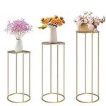 chamvis Gold Metal Plant Stand, 3 P