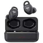 iLuv myBuds Fit Sports Wireless Earbuds, Secure Earhooks, Bluetooth, Microphone, IPX7 Waterproof Protection, Compatible with Apple & Android, Includes Charging Case and 4 Ear Tips, TS100 Black…