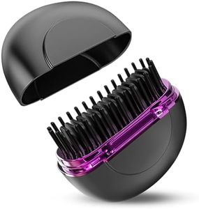 Alaoo 2 in 1 Bartglätter für Männer und Mini Haarglätter, 3 Einstellbaren Temperaturen, Anti-Verbrühung/Tragbar, Feines Haar Beard Straightener Brush für Das Styling Von Bart und Feines Haar