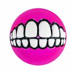 Rogz Grinz Medium 2.5" Dog Ball Treat Toy, Pink