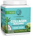 Sunwarrior Vegan Matcha Collagen Building Powder Peptide Protein | Biotin Vitamin C Hyaluronic Acid Collagen for Hair Skin & Nails | Dairy Free Gluten Free | 20 Servings Coconut Matcha Latte