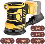 5-Inch Random Orbital Sander, Cordless Sanding Machine Compatible with Dewalt 20V Battery(NO Battery), Brushless Electric Sander with Dust Collector, 6 Variable Speed for Woodworking, Furniture