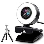 Streaming Webcam 1080P, Vitade 960A HD Web Camera USB Web Cam for Gaming Conferencing Video Chatting Mac Windows Desktop Computer Laptop Wide Angle Webcam with Ring Light & Microphone & Tripod