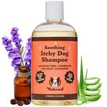 Natural Dog Company Itchy Dog Shampoo, 12 oz., Dog Dry Skin Treatment, Dog Itch Relief, Hypoallergenic, Plant Based Ingredients, Deodorizing Dog Shampoo, Relief from Skin Allergy Symptoms