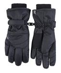 HEAT HOLDERS - Mens Extra Warm Padded Waterproof Insulated Thermal Winter Ski Gloves in 2 Sizes (S/M, Black)