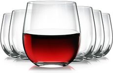 Vivocci Unbreakable Plastic Stemless Wine Glasses 12. 5 oz | 100% Tritan Heavy Base | Shatterproof Glassware | Ideal For Cocktails & Scotch | Perfect For Homes & Bars | Dishwasher Safe | Set of 6