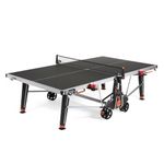Cornilleau - 600X Outdoor Table Tennis Table and Functional - Ping Pong Table with 7mm Melamine Resin Top - Foldable - Weatherproof - Durable - Black