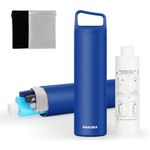 Insulin Cooler Travel Case, 60H Insulin Pens Cold Bottle, 5-in-1 Diabetic Medicine Cooler, TSA Approved, with Gel Ice Pack and Emergency Bottle (Blue)