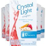 Crystal Light Strawberry Orange Banana Singles, 27g (12 Boxes of 10 Packets)