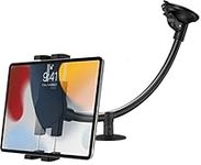 Car Tablet Holder Windscreen, woleyi Car Windshield Tablet Mount with Gooseneck Long Arm Suction Cup for iPad Pro 9.7 10.5 11, Air Mini 5 4 3 2, iPhone Series More 4-11" Cell Phones and Tablets