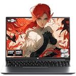 Tivique 16.1" Gaming Laptop with Ryzen 7 7735HS Processor up to 4.75 GHz (Beat 13th i7-13800H), 8C/16T - 4800MHz 16GB RAM DDR5*2+512GB M.2 SSD,1200 FHD, HDMI, WiFi 6,12C Radeon 680M, Backlit Keyboard