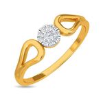 KISNA Real Diamond Jewellery 14KT White Gold SI Diamond Ring for Woman | Perfect Simple S19