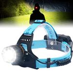 Super Bright Headlamp 90000 High Lumens USB Rechargeable Headlamp with XHP70 LED Chip LED Headlamp Gifts for Men Women Lampe Frontale with Motion Sensor 4 Modes for Camping Running Fishing