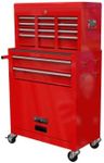 8 Drawer Rolling Tool Chest with Wheels, High Capacity Tool Storage Cabinet & Tool Box Cart, Lockable Rolling Tool Chest with Drawers, Toolbox Organizer for Garage Warehouse Workshop - Red