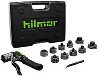 Hilmor 1964041 Deluxe Compact Swage Tool Kit with Case, HVAC Tools and Equipment for Maintenance and Repairs, Single Hand Operation, Black