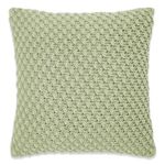 haus & kinder Cotton 210 TC Decorative Embroidered Cushion Cover | Knitted Decorative Bubble Knit Cushion Cover For Sofa Living Room | 16Inch X 16Inch | Bubble Mint