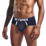 SKYSPER Jockstrap For Men Workout Jock Straps Male Breathable Underwear Athletic Supporter, 37SK-DarkBlue, XX-Large