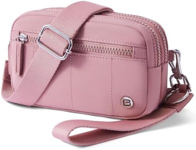 POIUGOYA Small Nylon Crossbody Bags for Women,RFID Wristlet Purse Built in Wallet, 4 Zipper Crossbody Wallet Phone Organizer