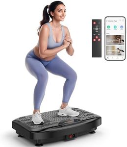Werara Vibrationsplatte mit App-Steuerung, Fernbedienung & LED, 220kg Belastbarkeit, 199 Stufen Vibration Plate, Rüttelplatte Sport für Zuhause, 200W Motor, Bluetooth & Bänder, Fettverbrennung