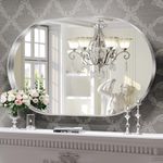 Brightify Silver Oval Mirror for Ba