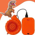 Domkier Halloween Mini Blower Fan Costume Fan for Dinosaur Costume Inflatable Game Clothing Suits Animals Theme Party (Orange)