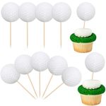 ZHUOWEISM 40 PCS Golf Cupcake Toppers Double Sided Sports Ball Golf Players Cupcake Picks for Sports Golf Theme Baby Shower Kids Boys Girls Birthday Party Cake Decorations Supplies