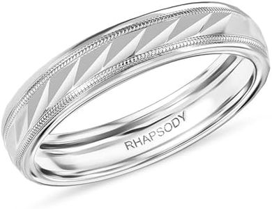 SHOP LC DELIVERING JOY Rhapsody 950 Platinum Diamond-Cut Timeless Harmony Band Ring Size 7 5.15 Grams Christmas Gifts