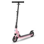 Micro Scooters | Micro Sprite LED Children's Scooter | Handlebar Adjustable | Front Suspension | Foldable | Boys & Girls | 8yrs+ | Pink