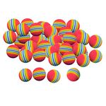 Club Bollywood®50x EVA Sponge Golf Balls Stripe Foam Practice Golf Ball 42mm Red 42mm|Sporting Goods | Golf |50 Pieces Eva Sponge Golf Balls