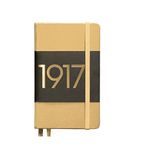 LEUCHTTURM1917 Metallic Special Edition - Pocket A6 Ruled Hardcover Notebook (Gold) - 187 Numbered Pages