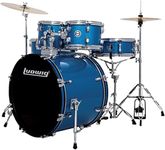 Ludwig Accent 5-piece Complete Drum Set with 20-inch Bass Drum and Wuhan Cymbals - Blue Sparkle