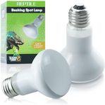 LUCKY HERP 2 Pack 50W Reptile Heat Bulb, Basking Spot Heat Lamp for Reptiles, Amphibian, Chicks, Dog Heating Use